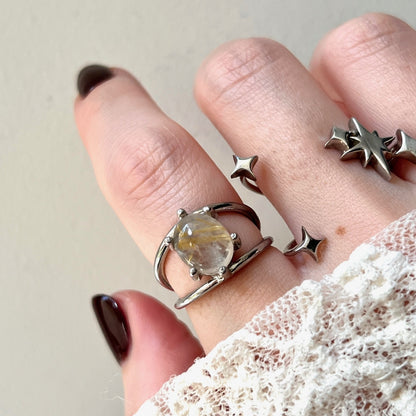 [ rutile quartz ] double silver
