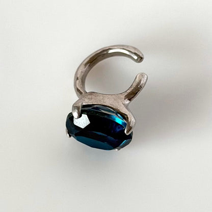 [ indigo quartz ] GEM ear cuff silver