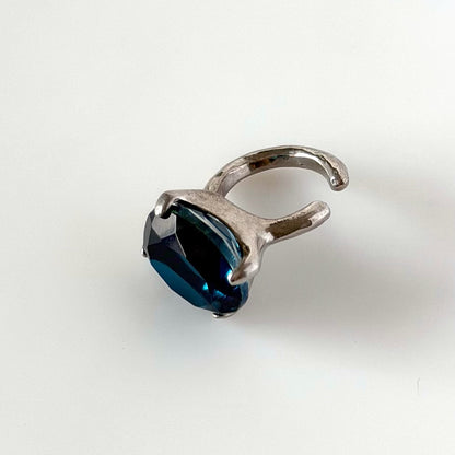 [ indigo quartz ] GEM ear cuff silver