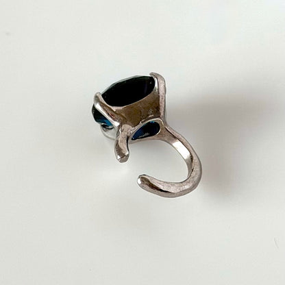 [ indigo quartz ] GEM ear cuff silver