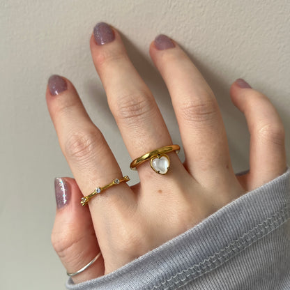 [ moon stone ] um garland ring gold [ free size ]