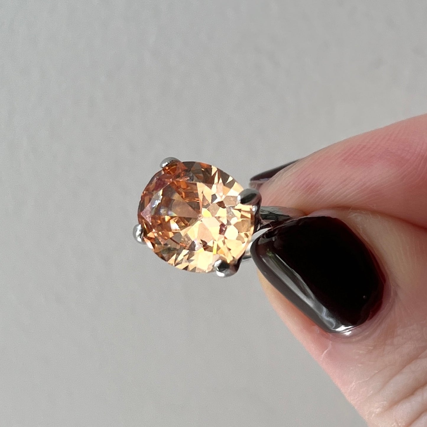 [ champagne ] GEM ear cuff silver