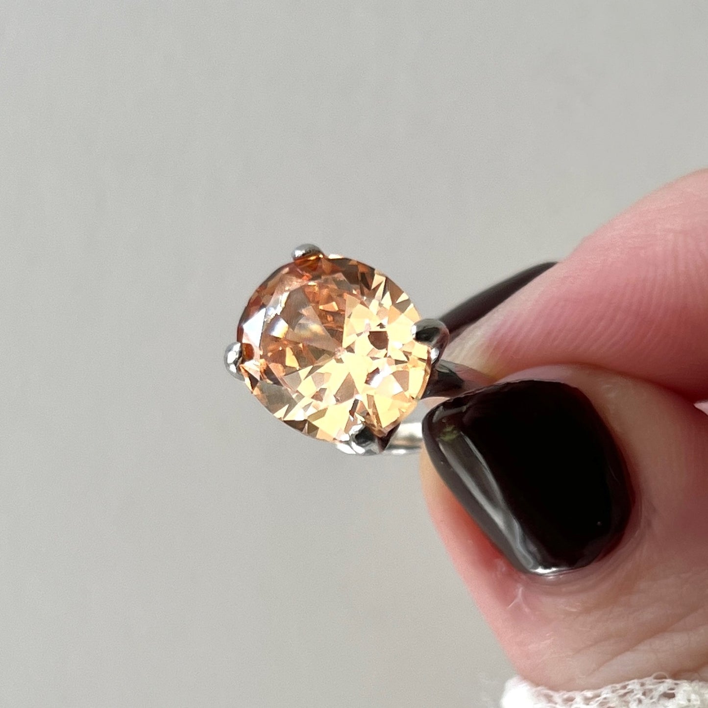[ champagne ] GEM ear cuff silver