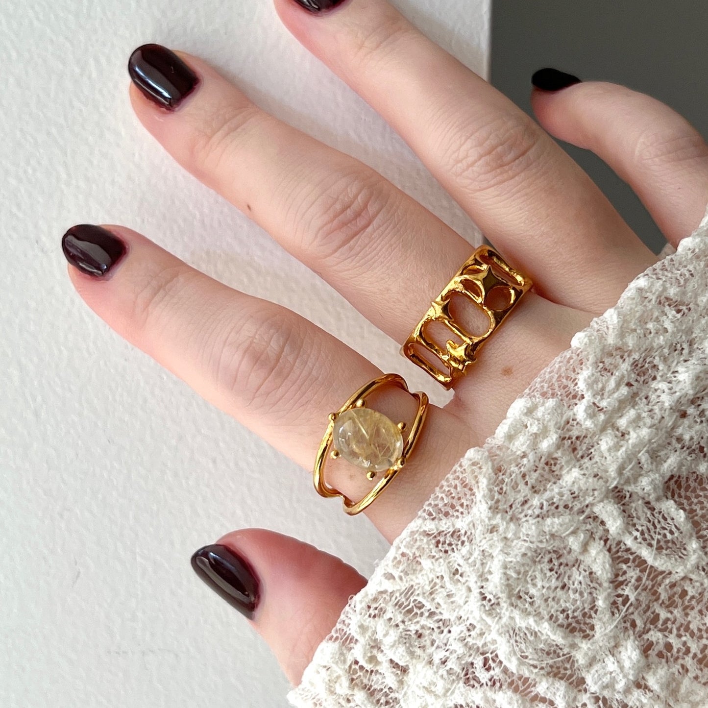 [ rutile quartz ] double gold