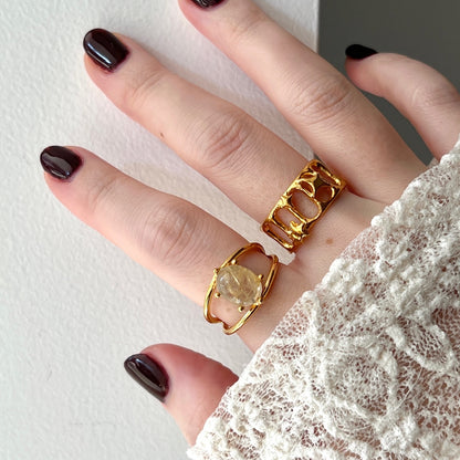 [ rutile quartz ] double gold