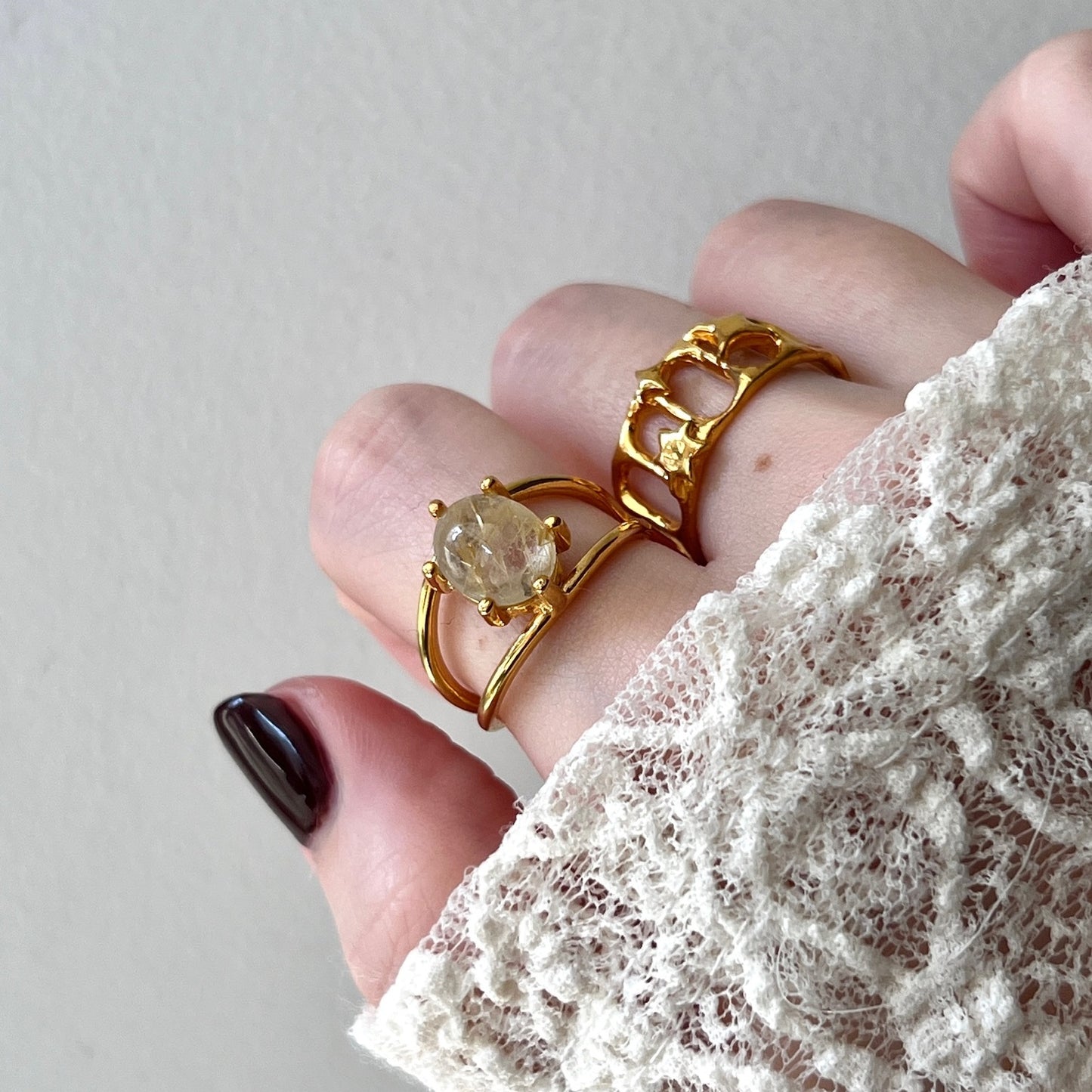[ rutile quartz ] double gold