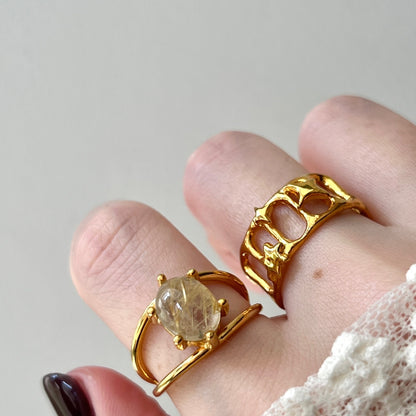 [ rutile quartz ] double gold
