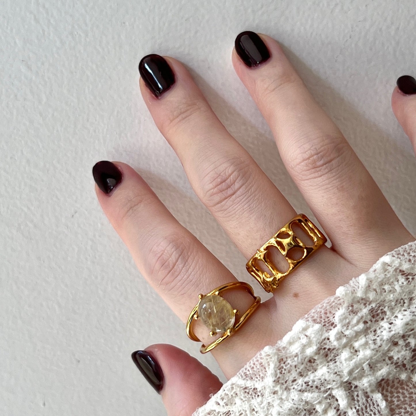 [ rutile quartz ] double gold