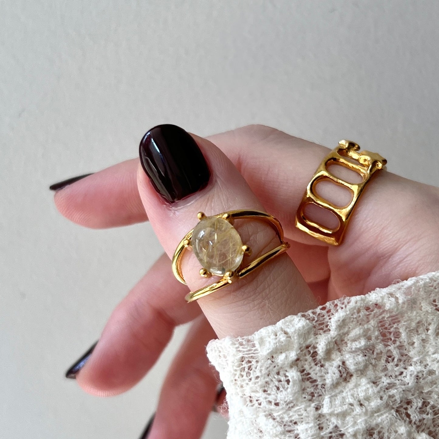 [ rutile quartz ] double gold