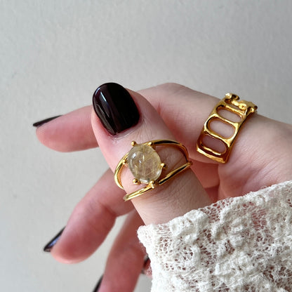 [ rutile quartz ] double gold