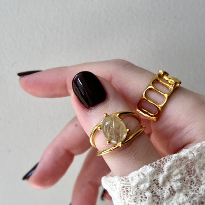 [ rutile quartz ] double gold