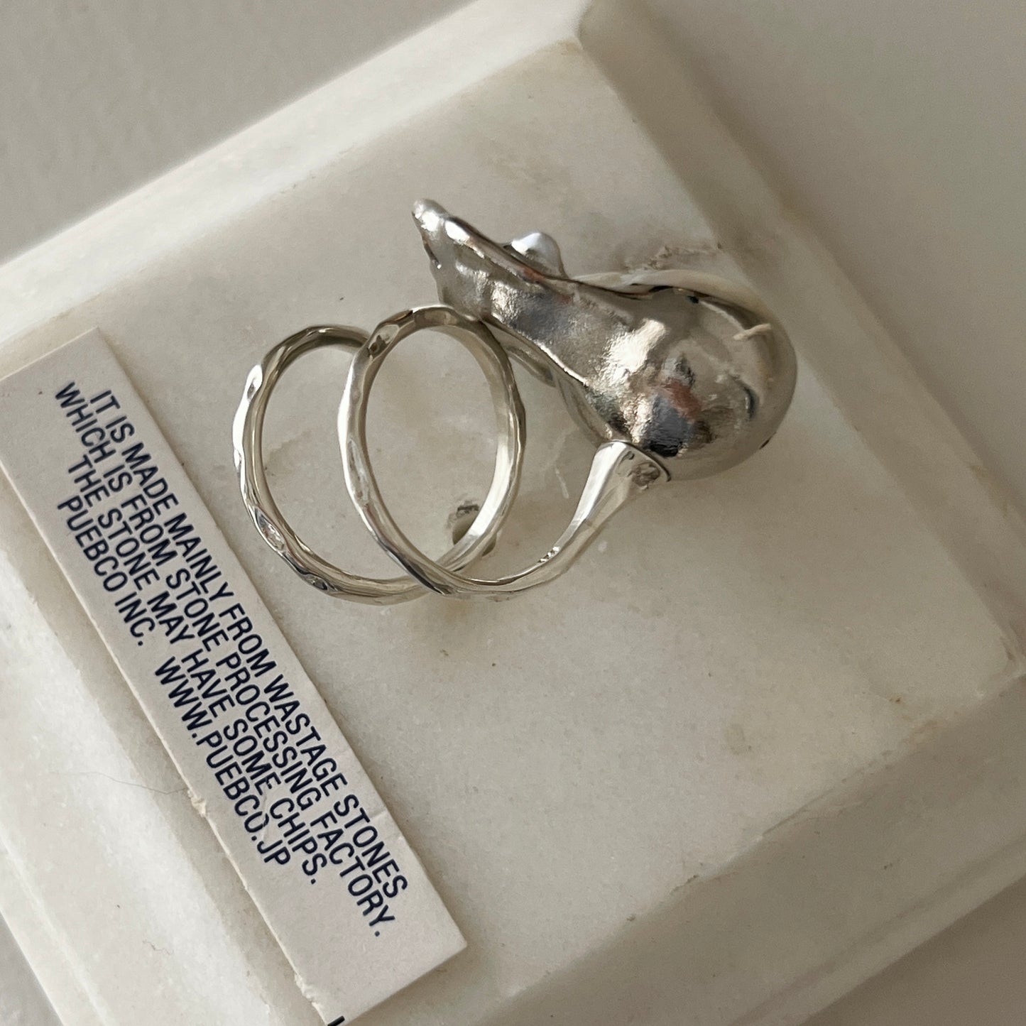 oyster pearl full order ring silver