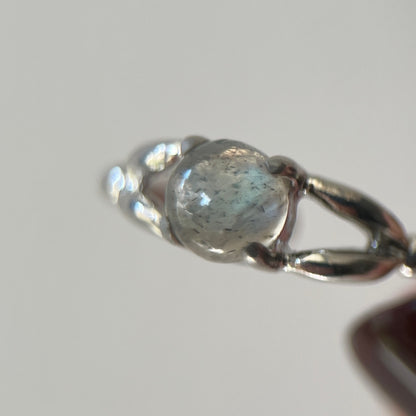 [ labradorite ] spring ring silver