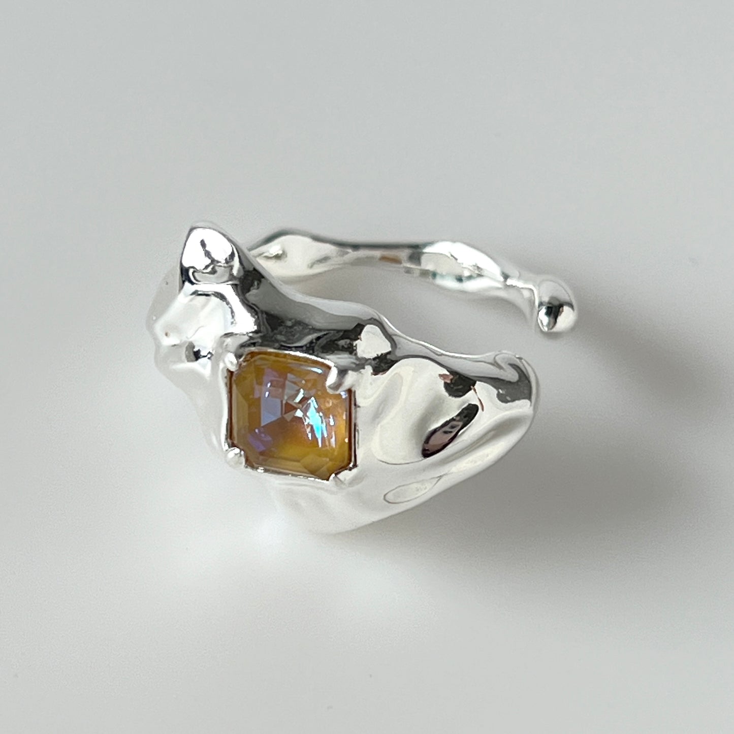 [ ochre ]  melt ring  silver
