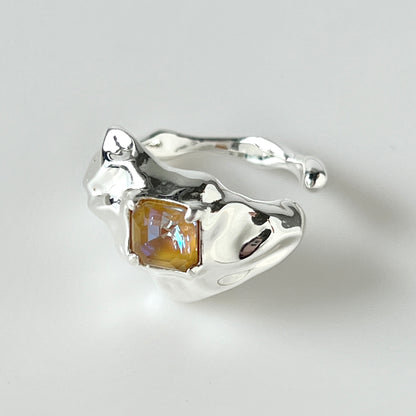 [ ochre ]  melt ring  silver