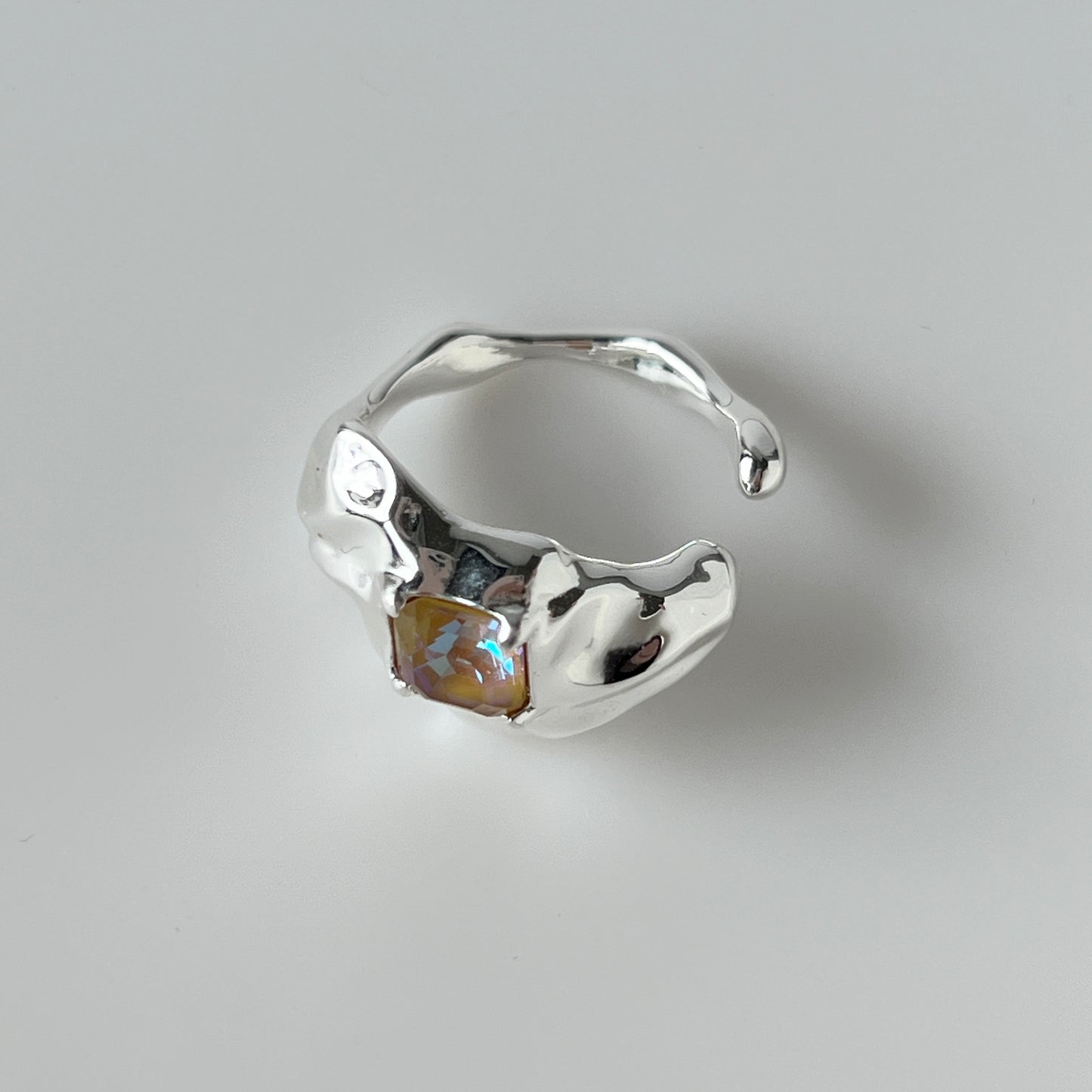 [ ochre ]  melt ring  silver
