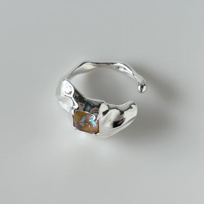 [ ochre ]  melt ring  silver