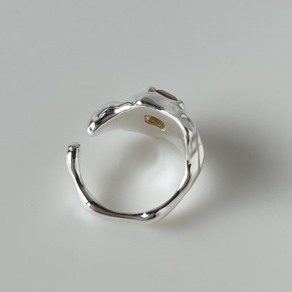 [ ochre ]  melt ring  silver