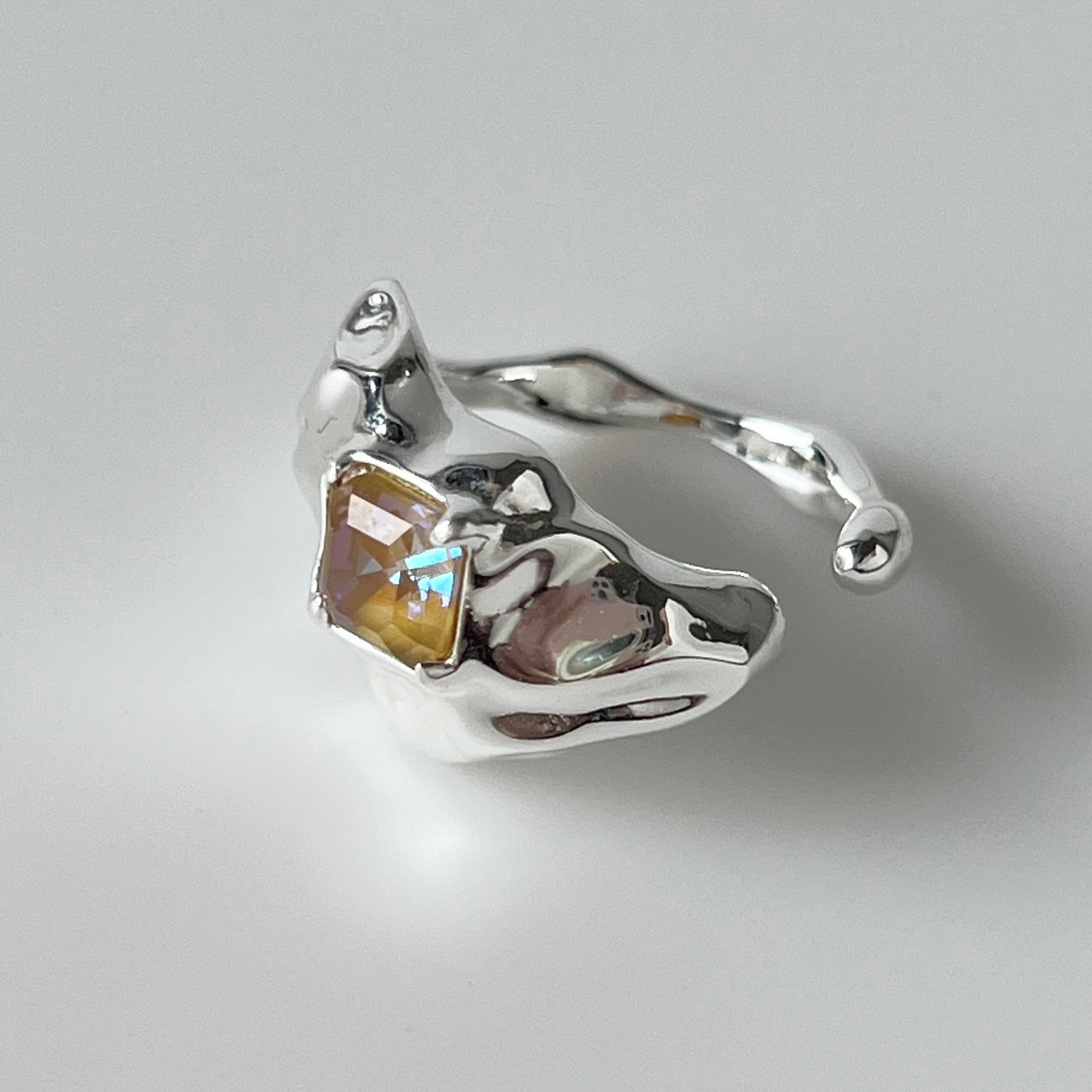 [ ochre ]  melt ring  silver