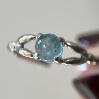 [ aqua kyanite ] spring ring silver