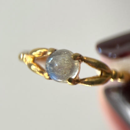 [ labradorite ] spring ring gold