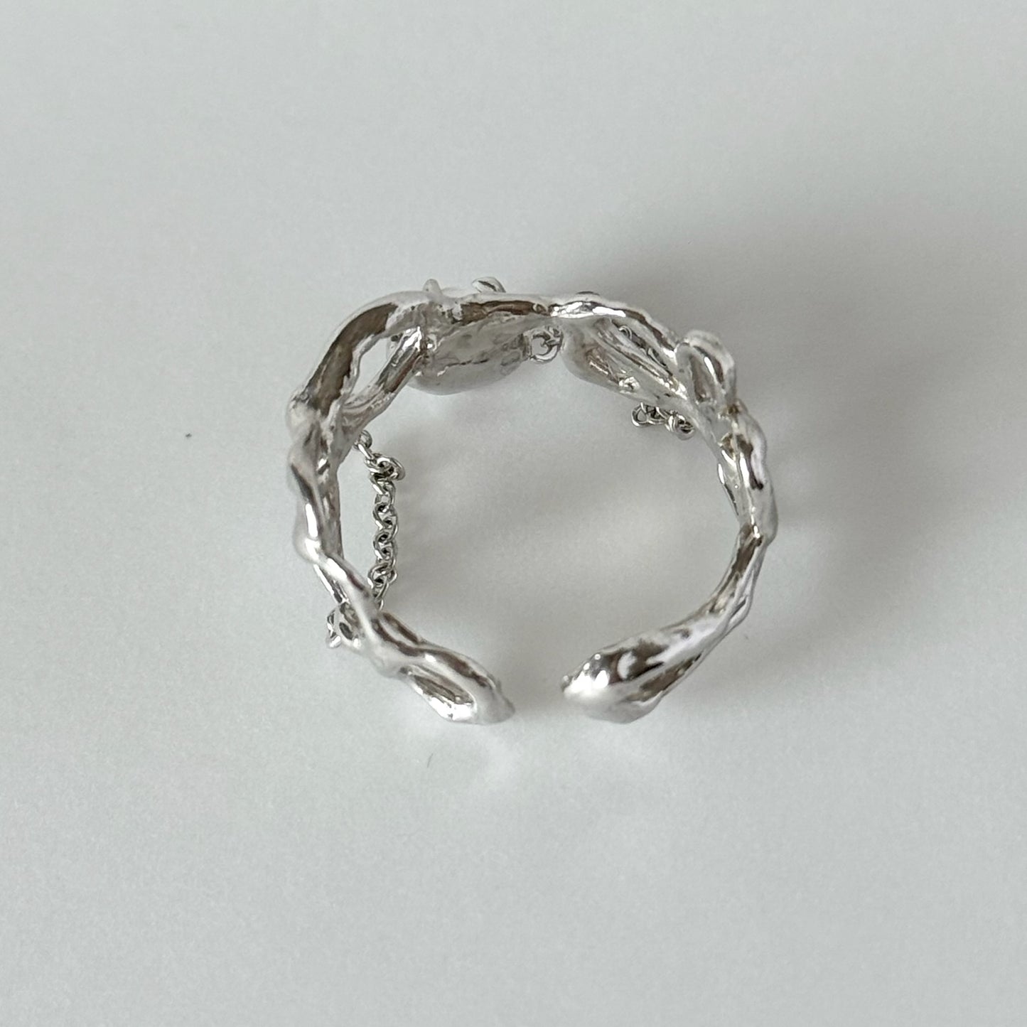 [ crystal ] nuanced mesh silver [ free size ]