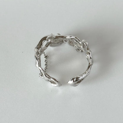 [ crystal ] nuanced mesh silver [ free size ]