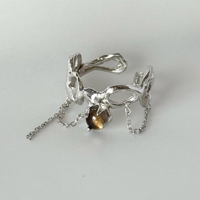 [ smoky quartz ] nuanced mesh silver