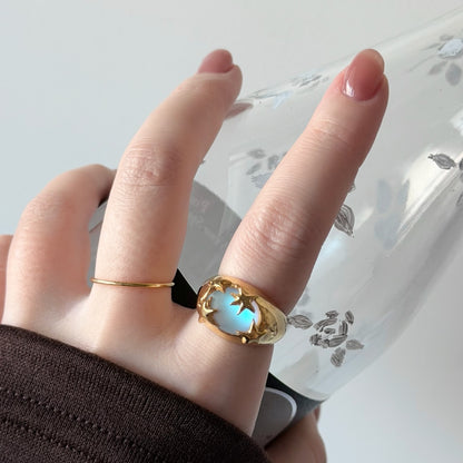 [ frost peach ] twinkle ring gold