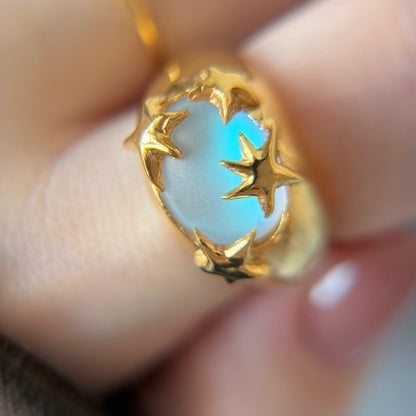 [ frost peach ] twinkle ring gold