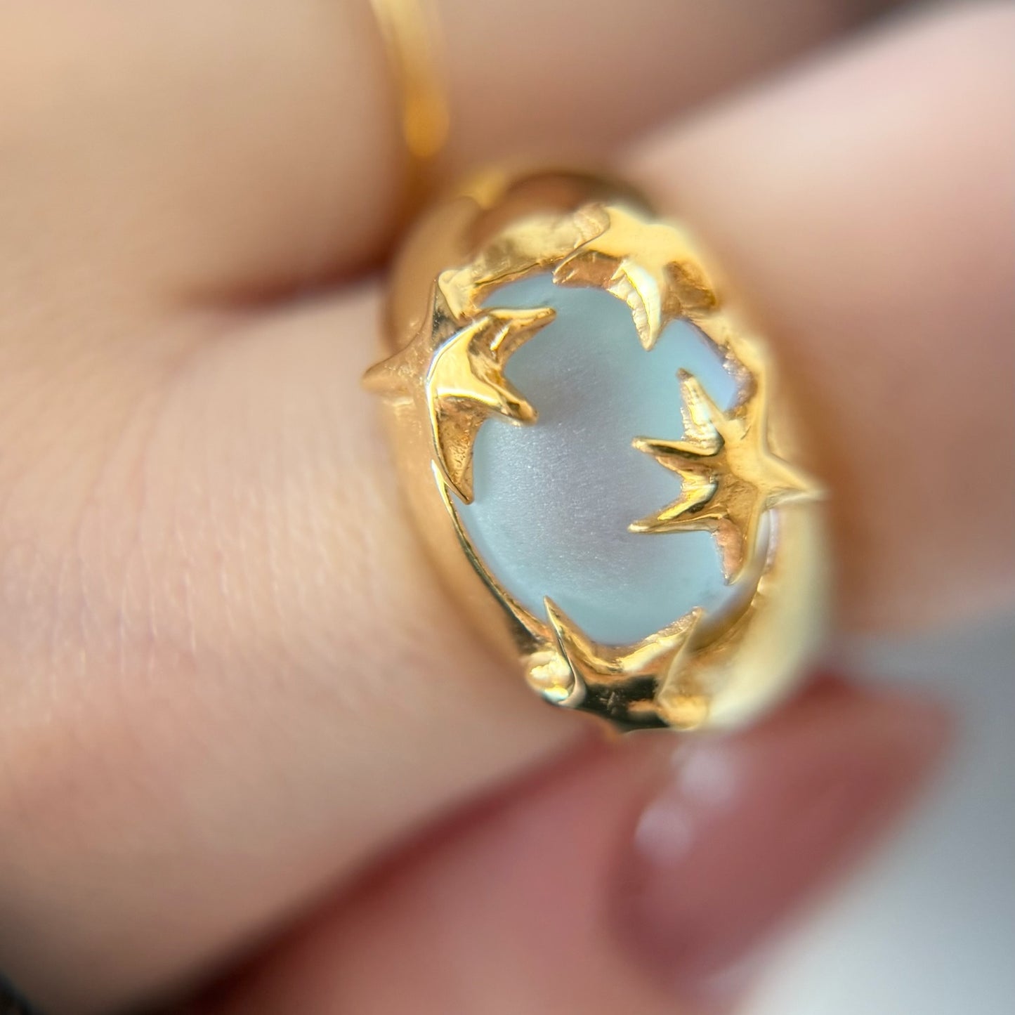 [ frost peach ] twinkle ring gold