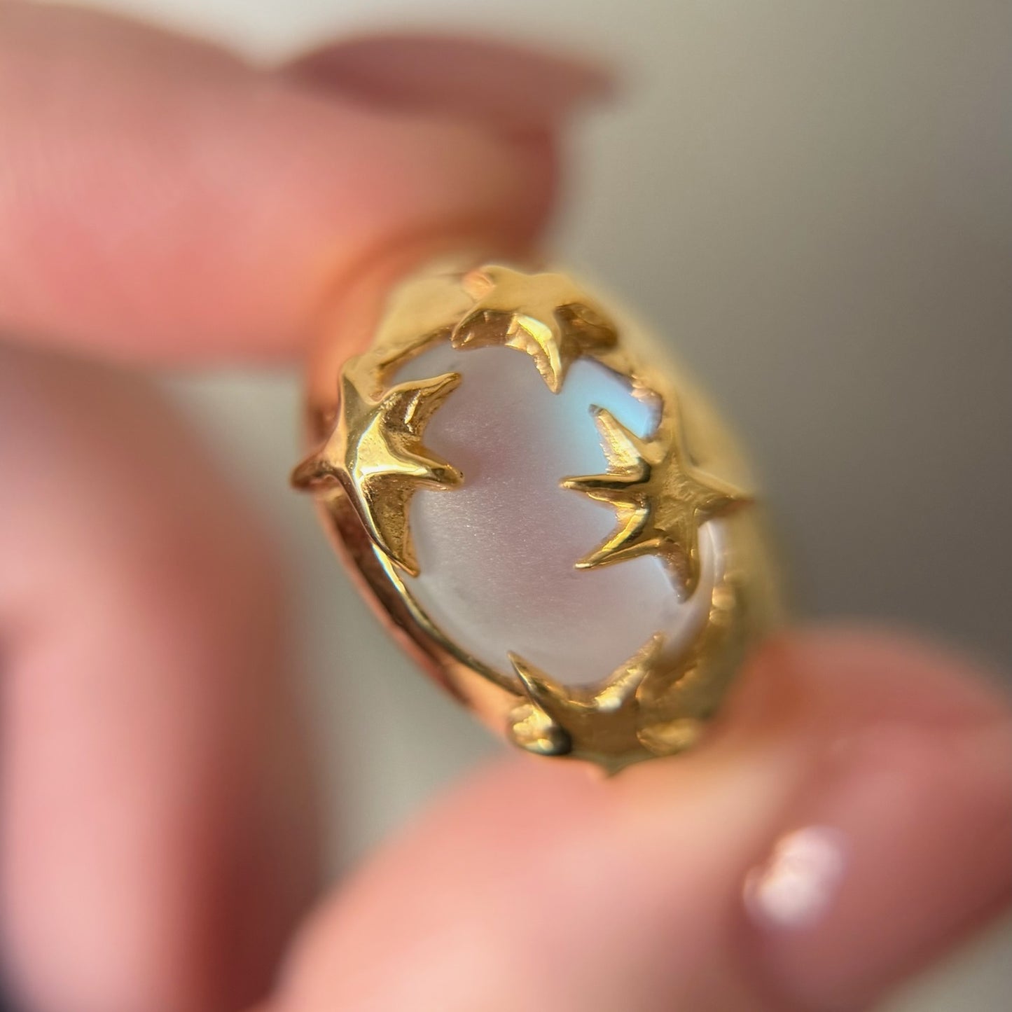 [ frost peach ] twinkle ring gold