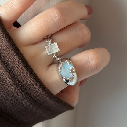 [ frost peach ] twinkle ring silver