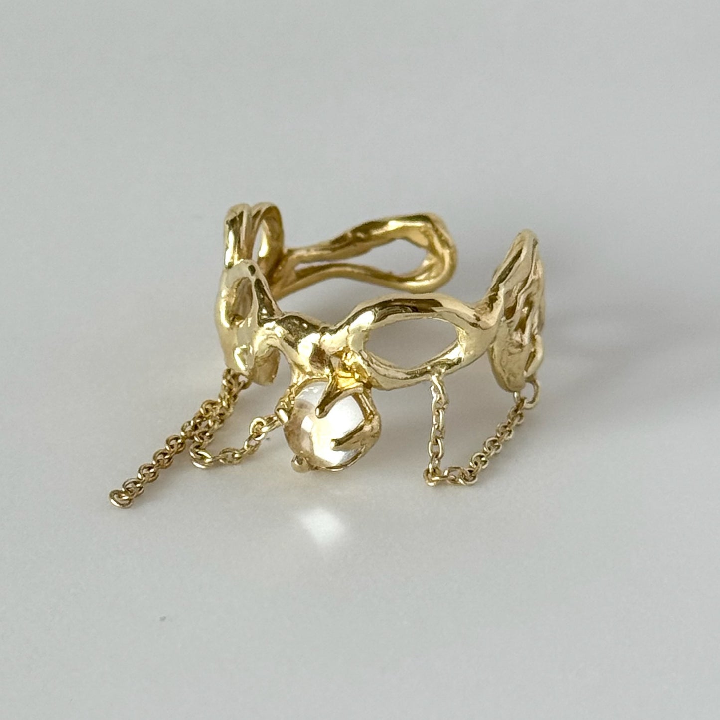 [ crystal ] nuanced mesh gold [ free size ]