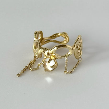 [ crystal ] nuanced mesh gold [ free size ]