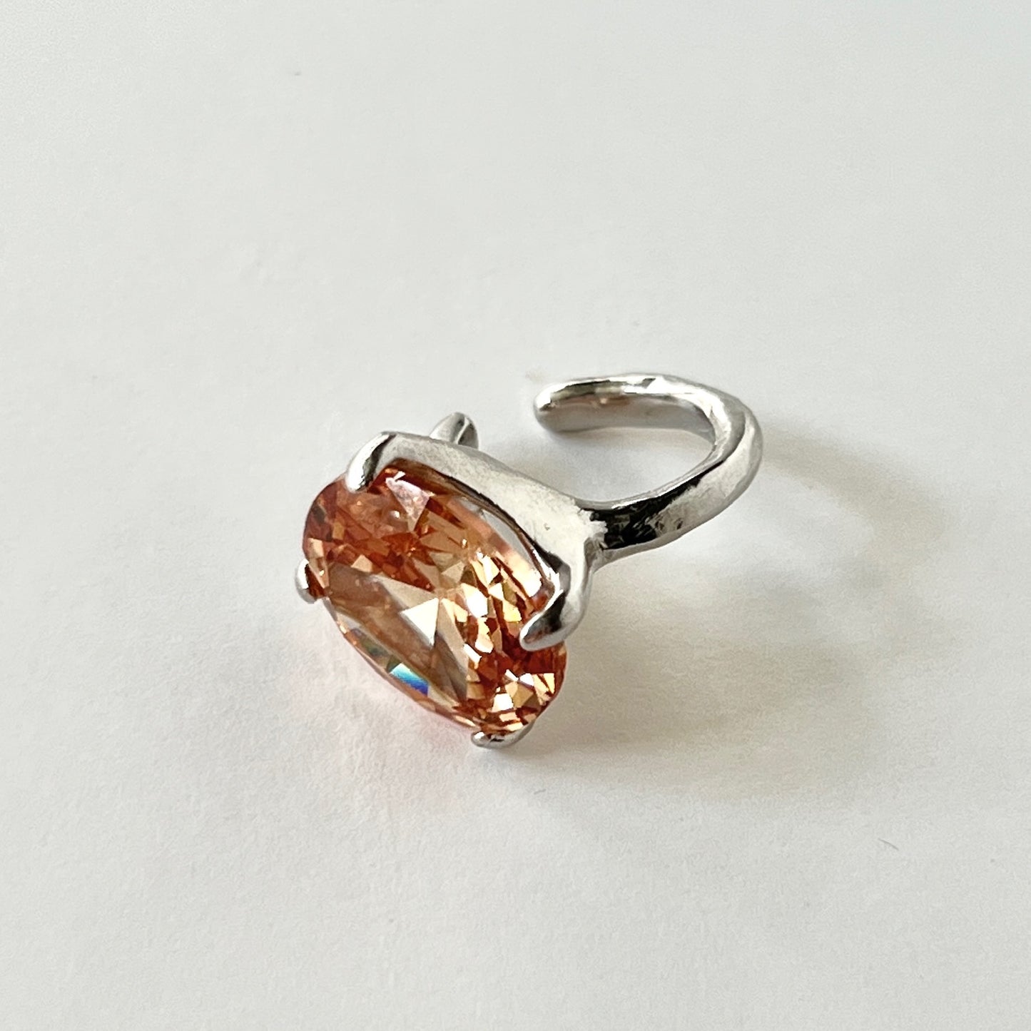 [ champagne ] GEM ear cuff silver
