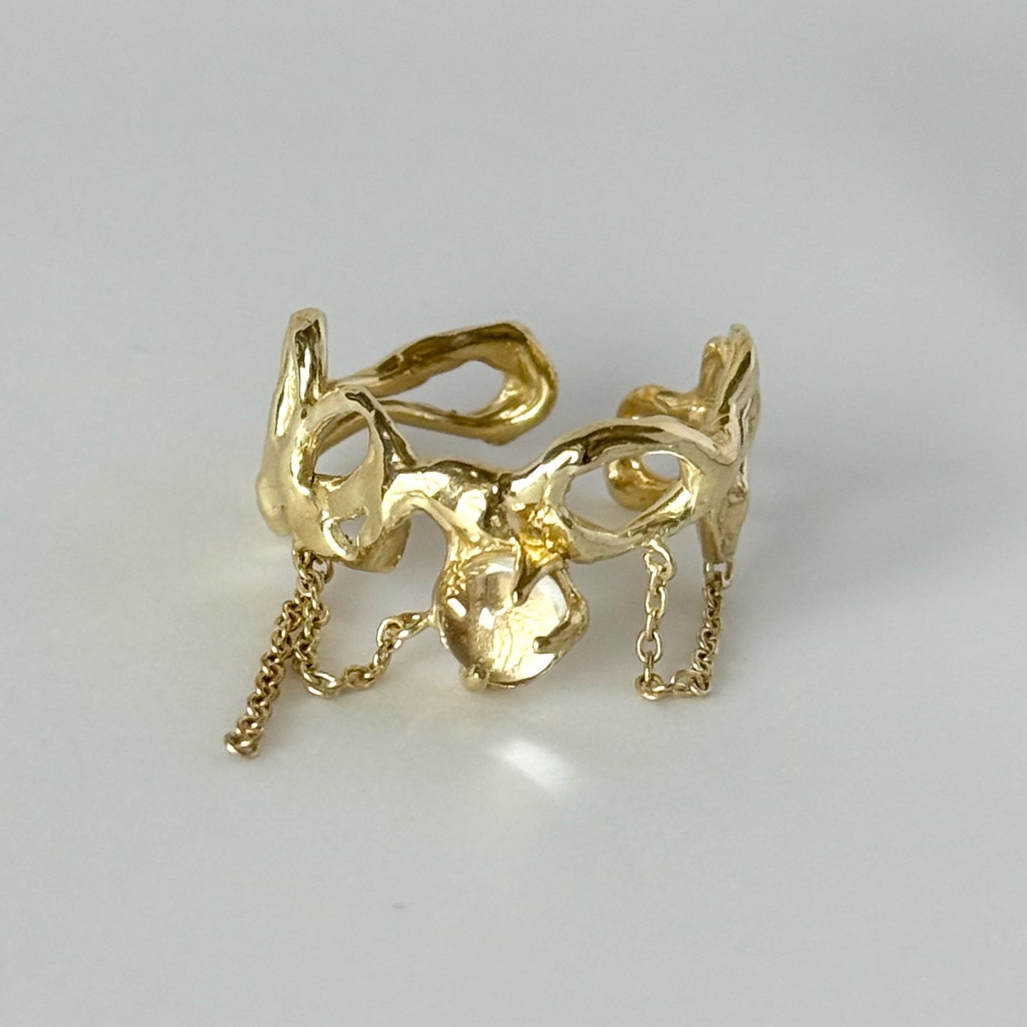 [ crystal ] nuanced mesh gold [ free size ]