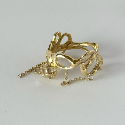 [ crystal ] nuanced mesh gold [ free size ]