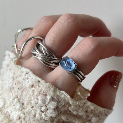 [ sapphire marble ] trois silver