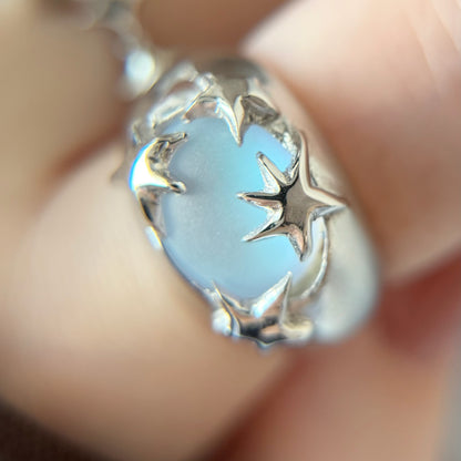 [ frost peach ] twinkle ring silver