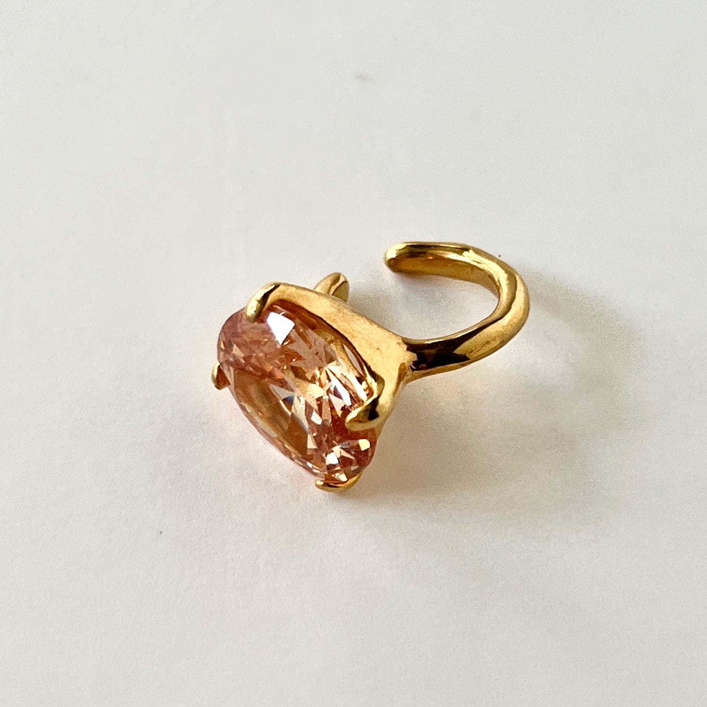 [ champagne ] GEM ear cuff gold