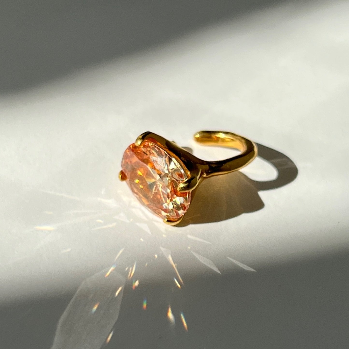 [ champagne ] GEM ear cuff gold