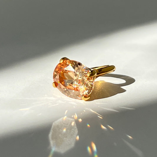 [ champagne ] GEM ear cuff gold