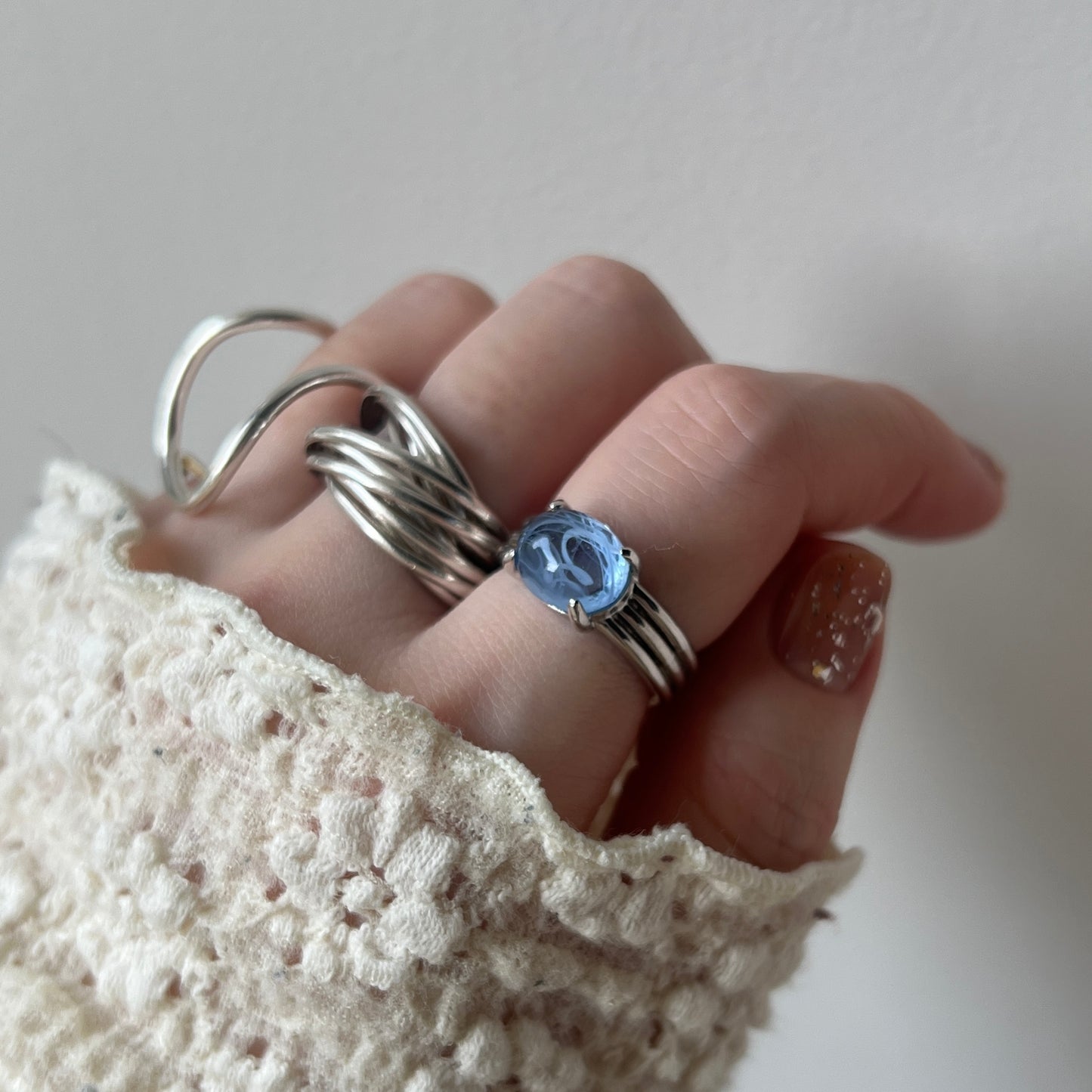 [ sapphire marble ] trois silver