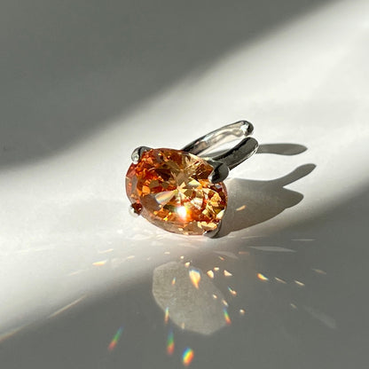[ champagne ] GEM ear cuff silver