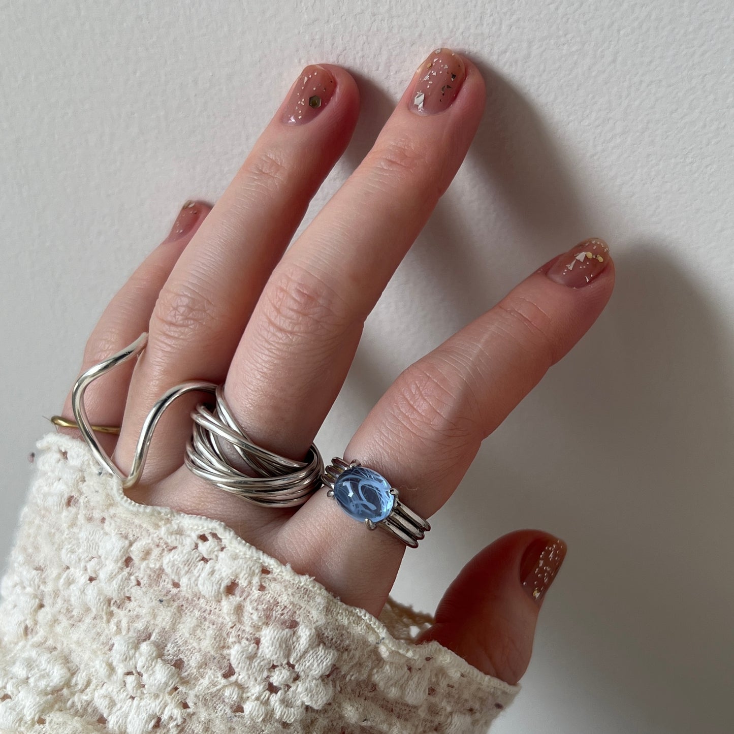 [ sapphire marble ] trois silver