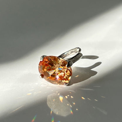 [ champagne ] GEM ear cuff silver