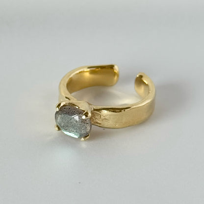 [ labradorite ] um gold ring [ free size ]