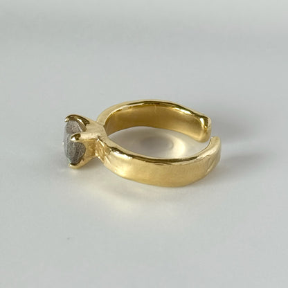 [ labradorite ] um gold ring [ free size ]