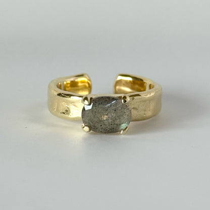 [ labradorite ] um gold ring [ free size ]